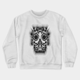 Sugarskull, Ornament Skull,  trippy,psychedelic Crewneck Sweatshirt